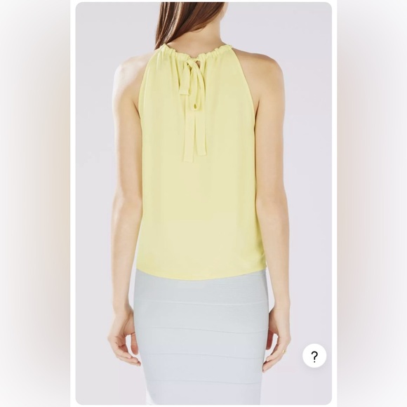 NEW BCBG MAX AZRIA CANARY CRISTINE WRAP-FRONT HALTER - Size: Xsmall - Picture 3 of 7